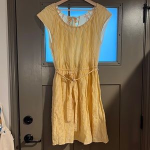 Lauren Conrad yellow and white dress, L